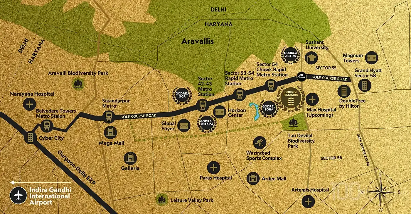 Godrej Samaris Location Map