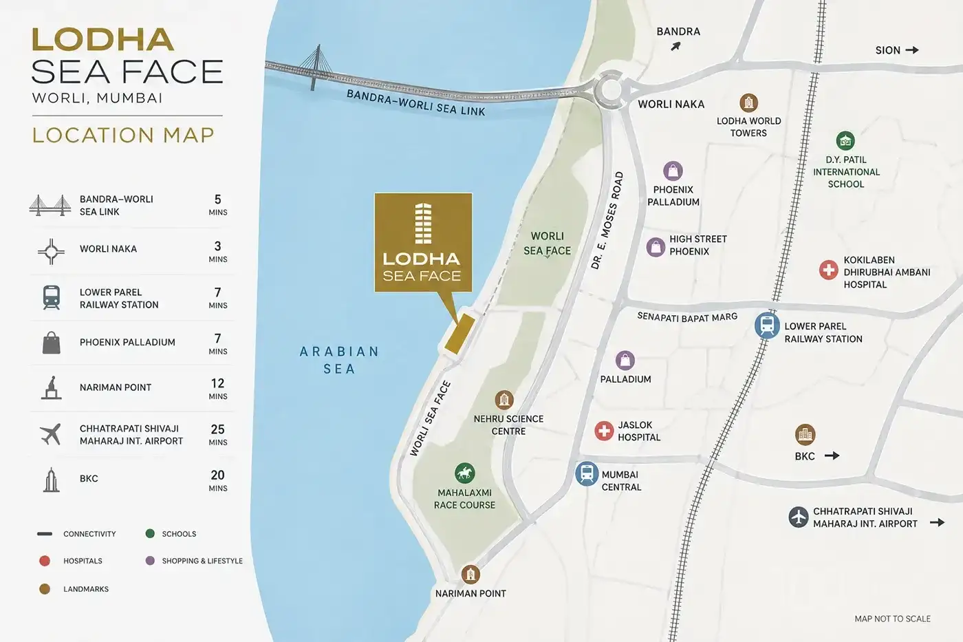 Lodha Sea Face Location Map