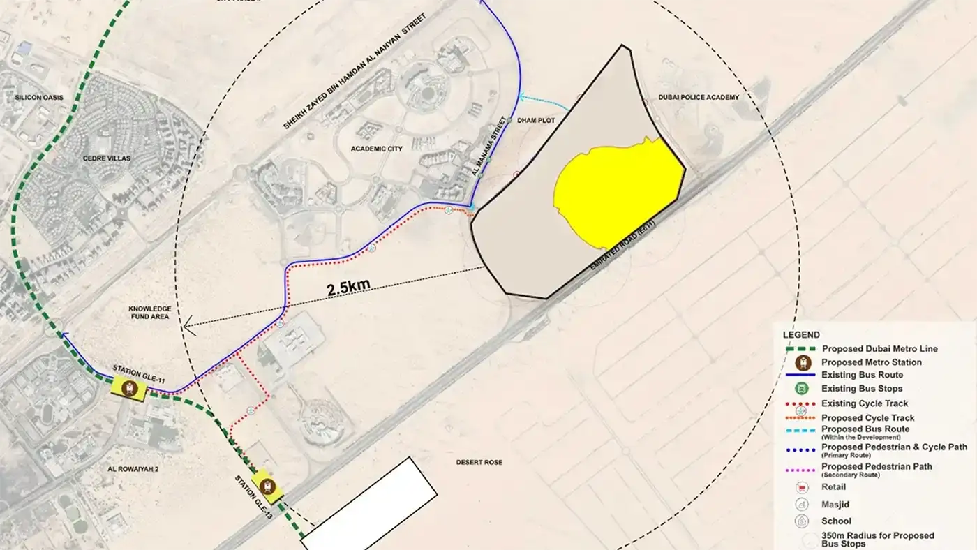 Binghatti Tilal Location Map