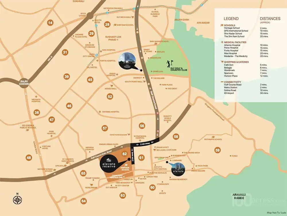Conscient Hines Elevate Reserve Location Map