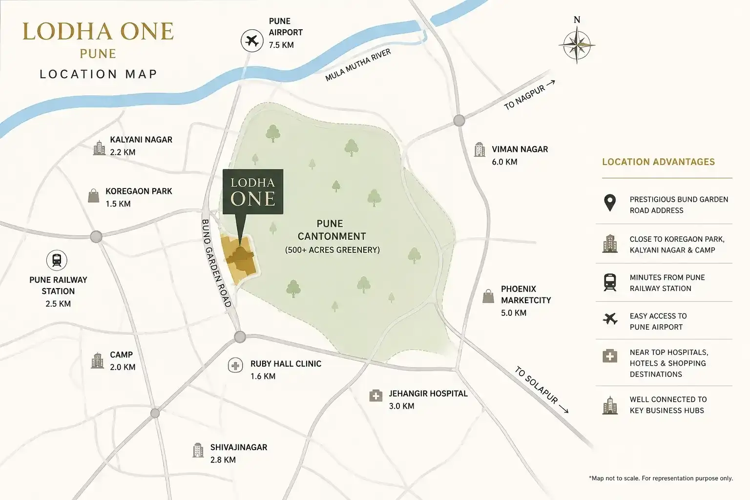 Lodha One Location Map