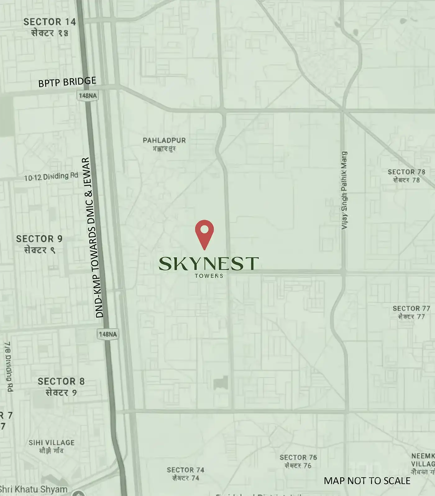 BPTP Skynest Towers Location Map