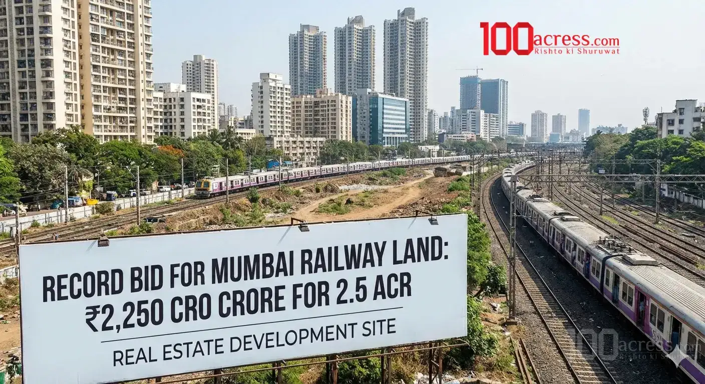 Record Bid for Mumbai Railway Land: ₹2,250 Crore for 2.5 Acres