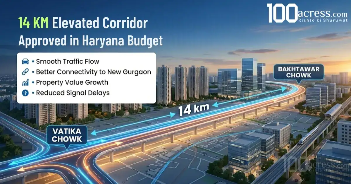 Haryana Budget Approves 14 Km Elevated Corridor to Ease Traffic at Vatika Chowk and Bakhtawar Chowk